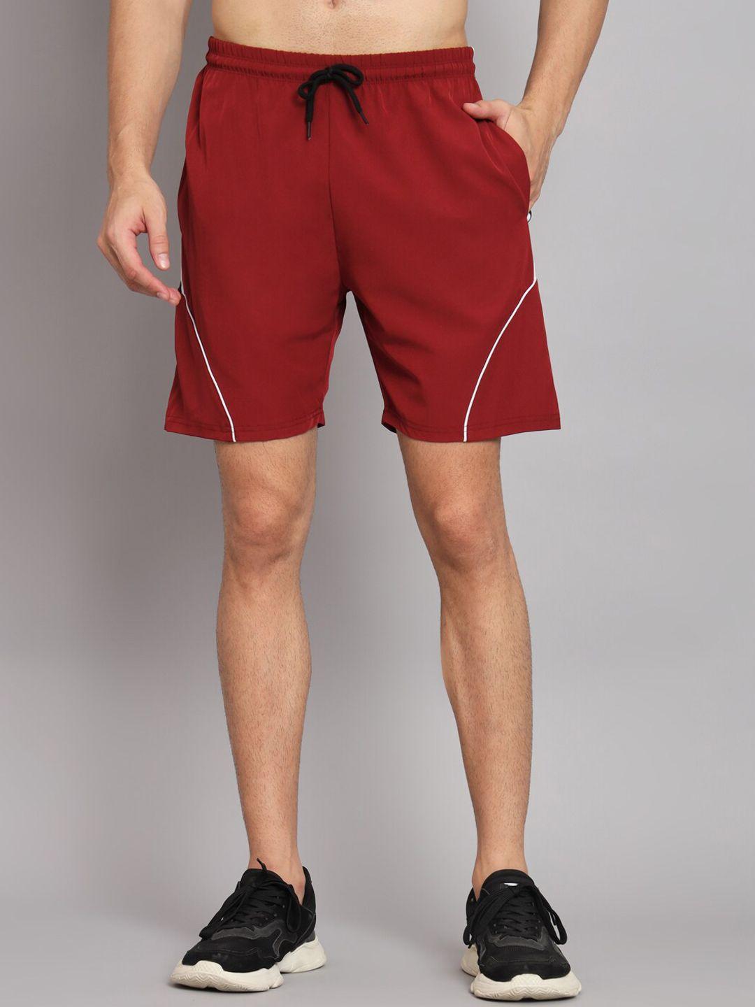 glito men maroon training or gym sports shorts