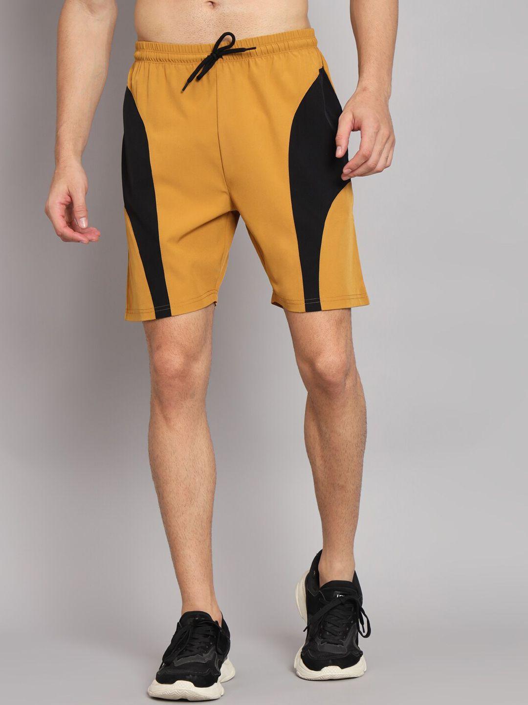 glito men mustard training or gym sports shorts
