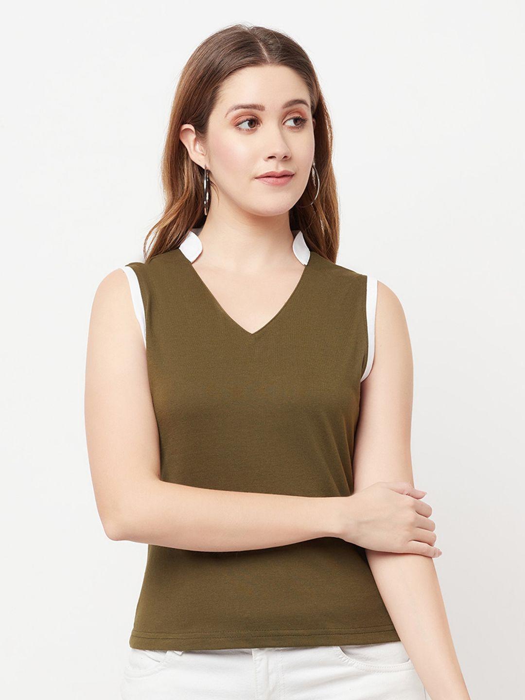 glito v-neck sleeveless relaxed fit cotton top