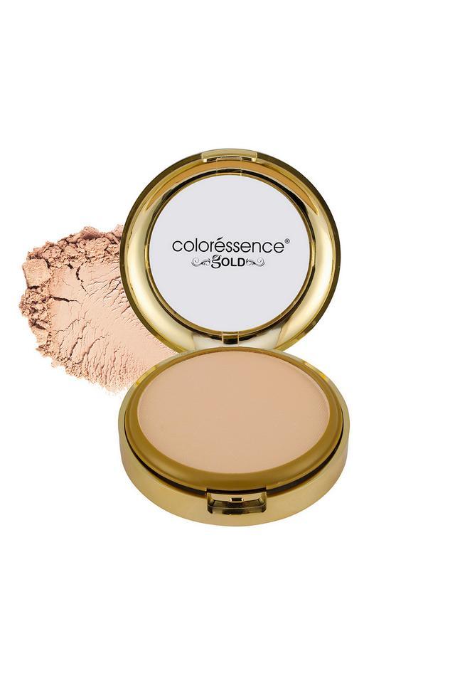 glitterati compact powder gold range oil free matte finish face satin formula, sand beige