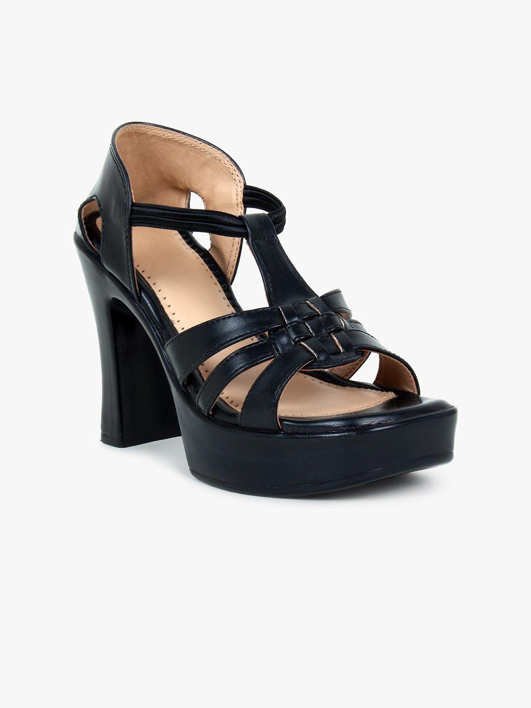 glitzy galz black platform heels
