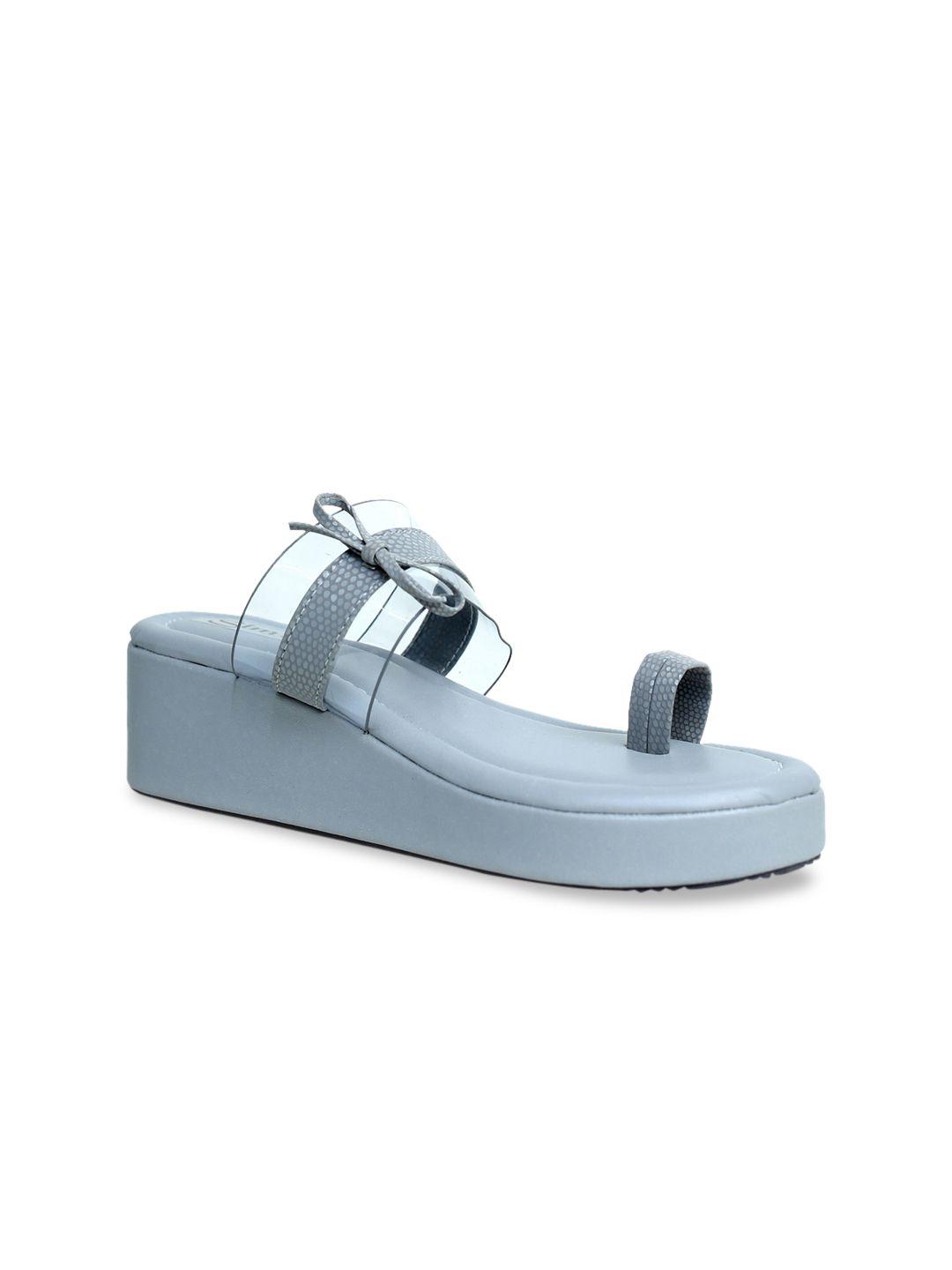 glitzy galz grey flatform sandals