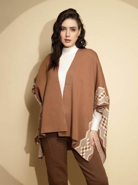 global republic brown knitted shrug