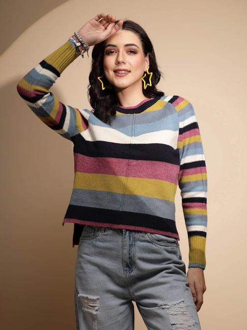 global republic multicolor striped pullover