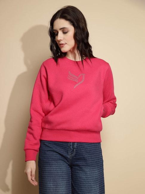 global republic pink acrylic embellished pullover