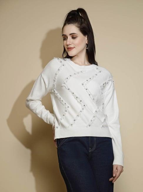 global republic white embellished pullover
