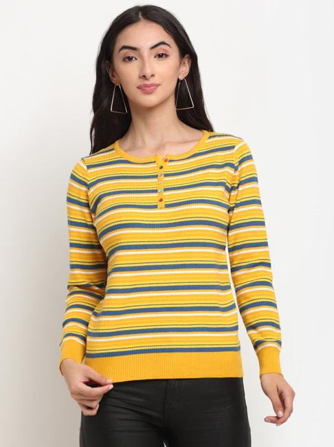 global republic yellow striped sweater