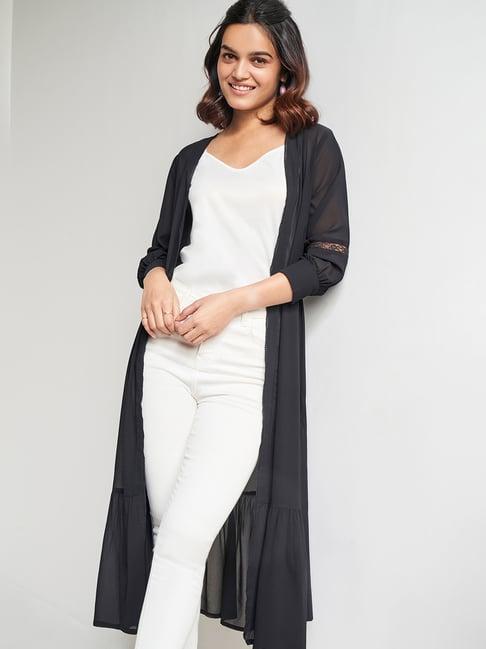 global desi black long shrug