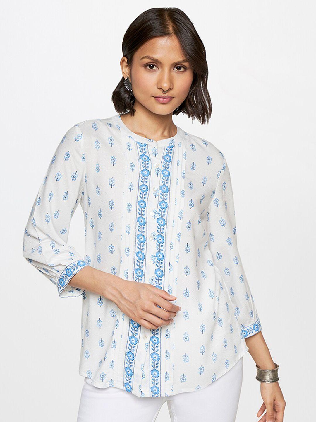 global desi ethnic motifs print top