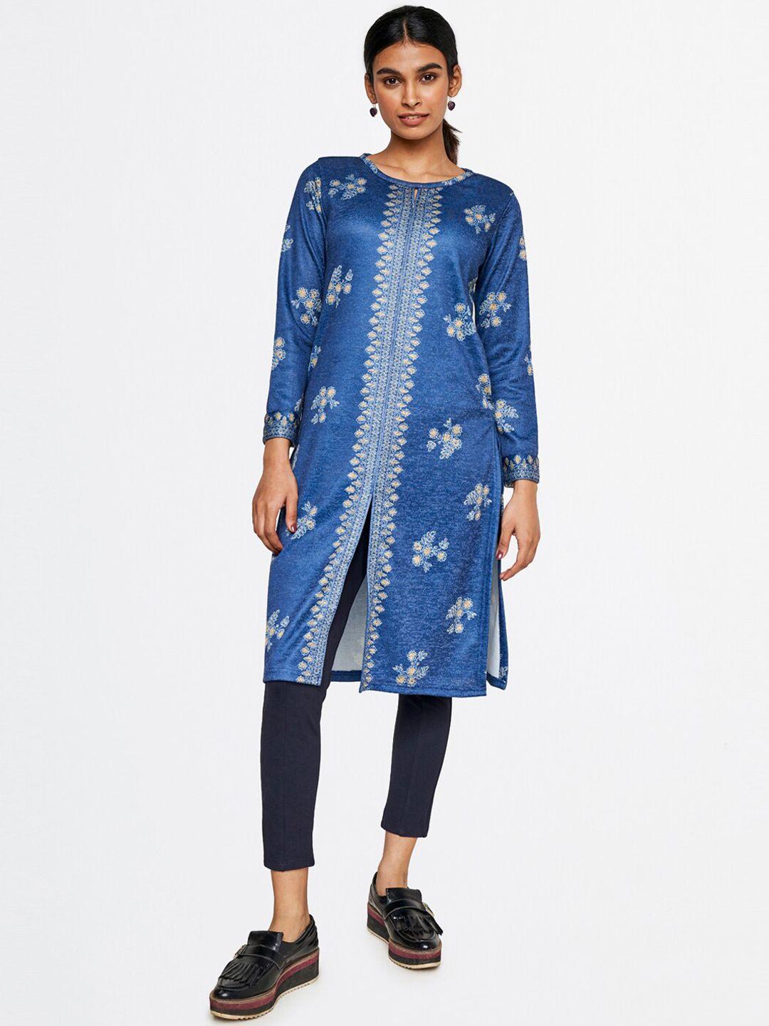 global desi floral printed kurta