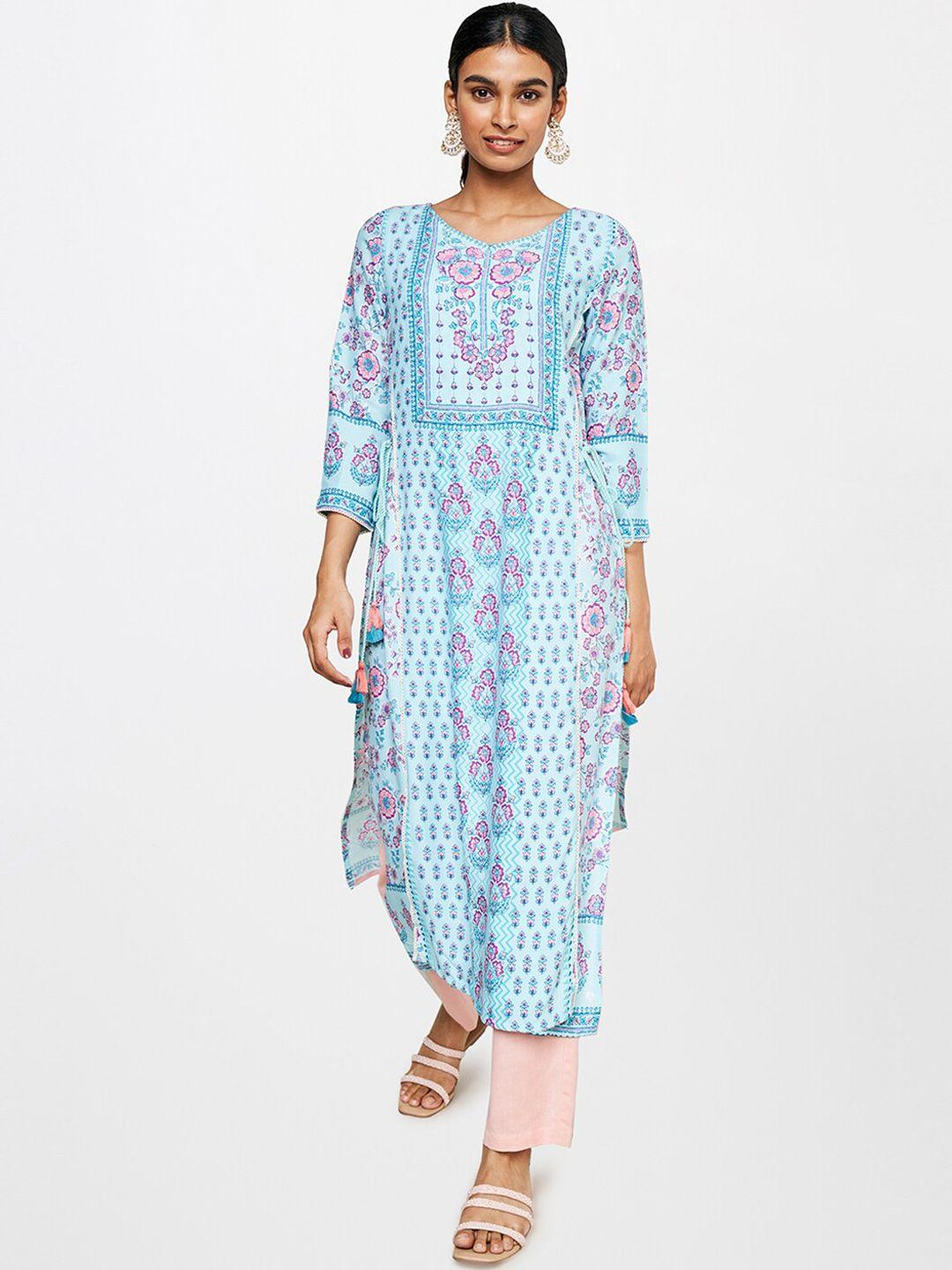 global desi floral printed kurta