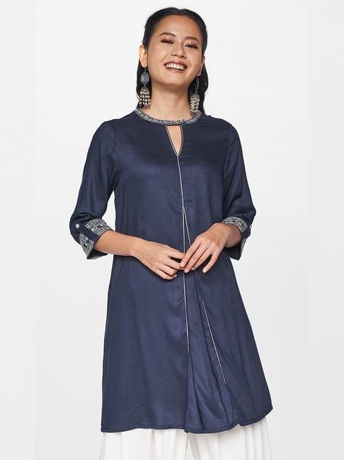 global desi indigo tunic