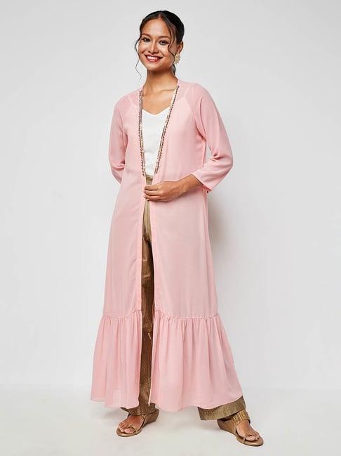 global desi pink long shrug