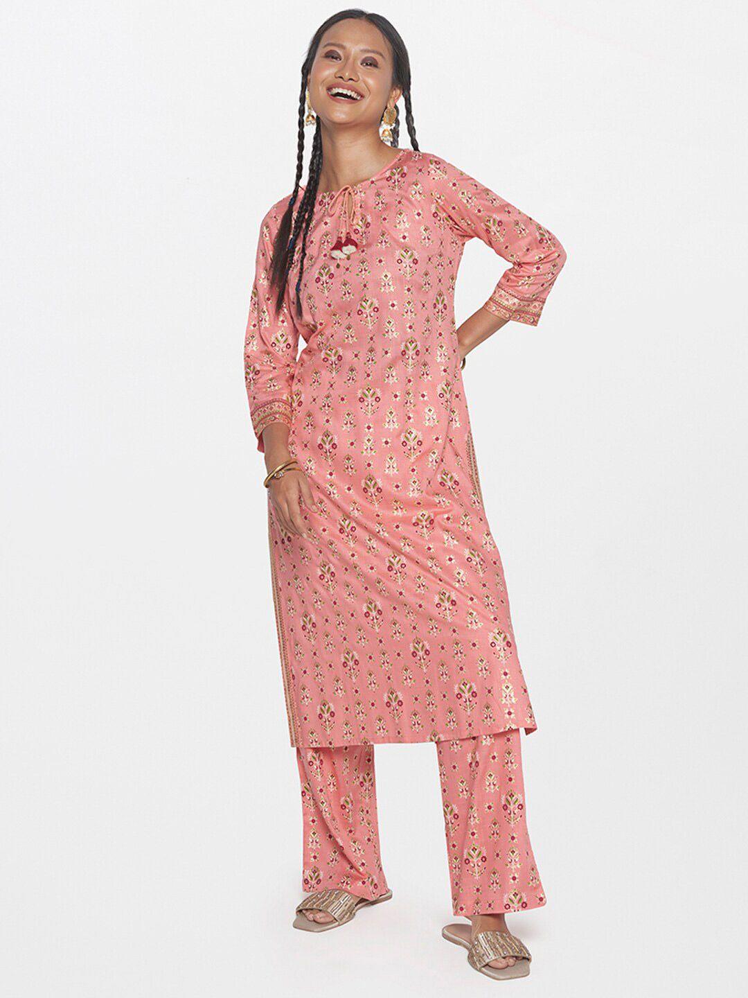 global desi printed kurta with trouser