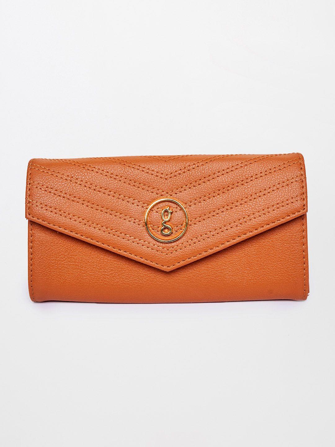 global desi tan textured purse clutch