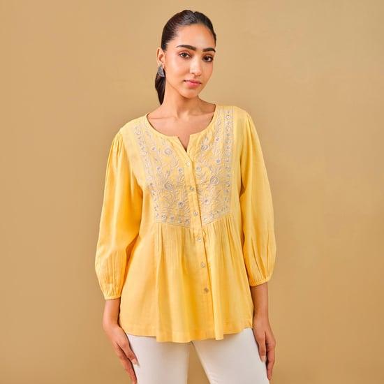 global desi women embroidered top