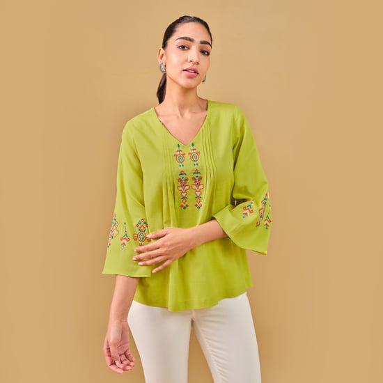 global desi women embroidered top