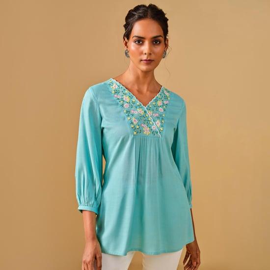 global desi women embroidered tunic