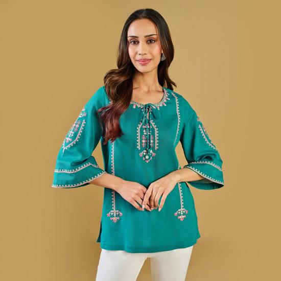 global desi women embroidered tunic