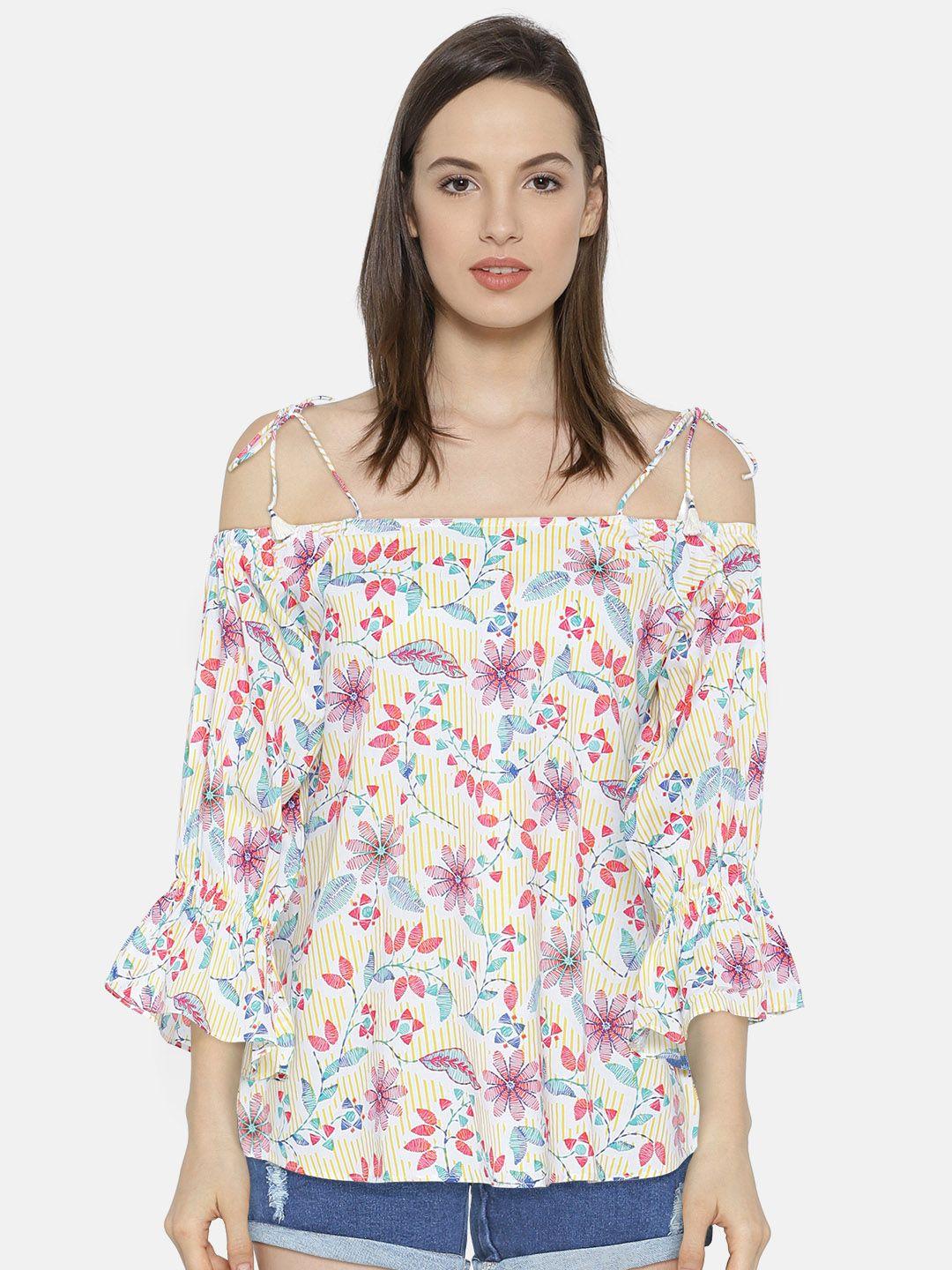 global desi women multicoloured printed top