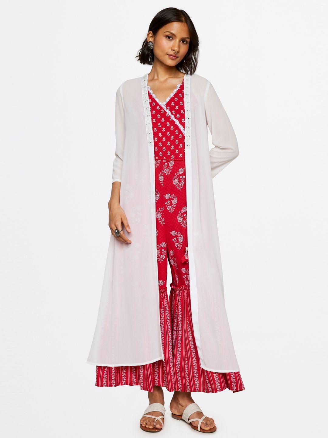 global desi women open front longline shrug