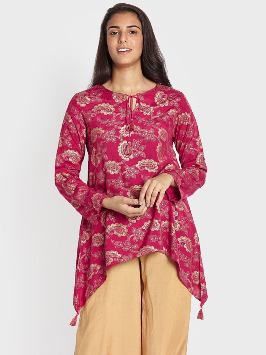 global desi women pink printed top