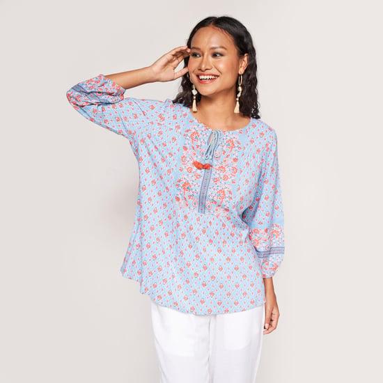 global desi women printed casual top