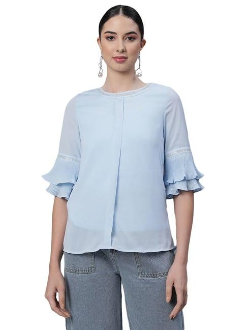 global republic blue embellished top