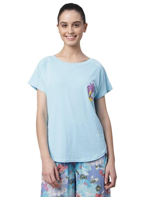 global republic blue printed top