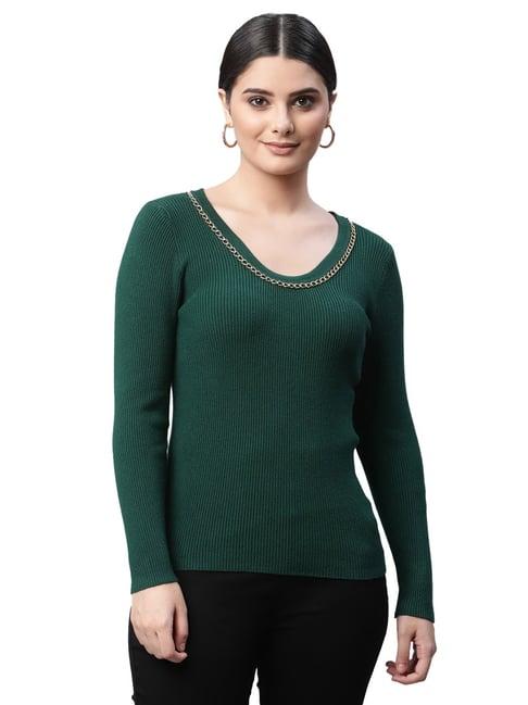 global republic green round neck pullover