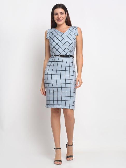 global republic grey checks dress