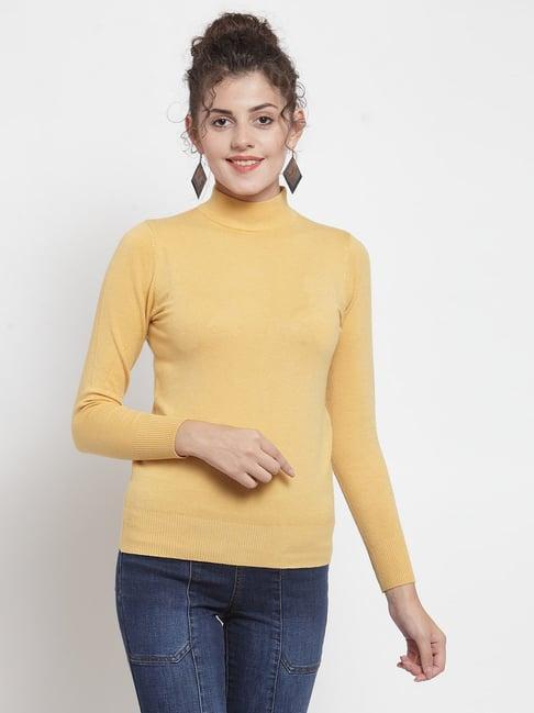global republic mustard slim fit sweater