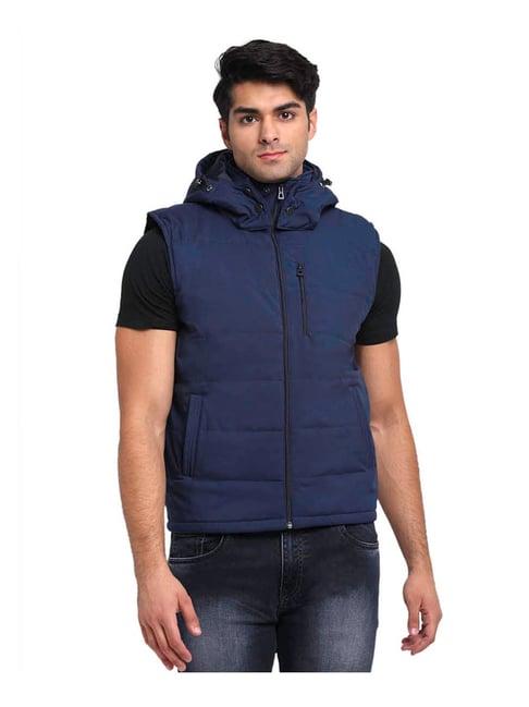 global republic navy regular fit hooded jacket