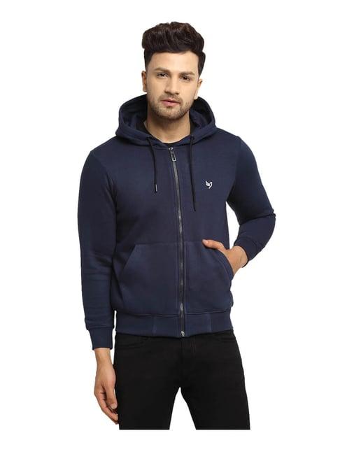 global republic navy regular fit hooded sweatshirt