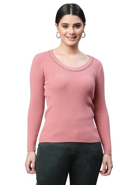 global republic pink round neck pullover