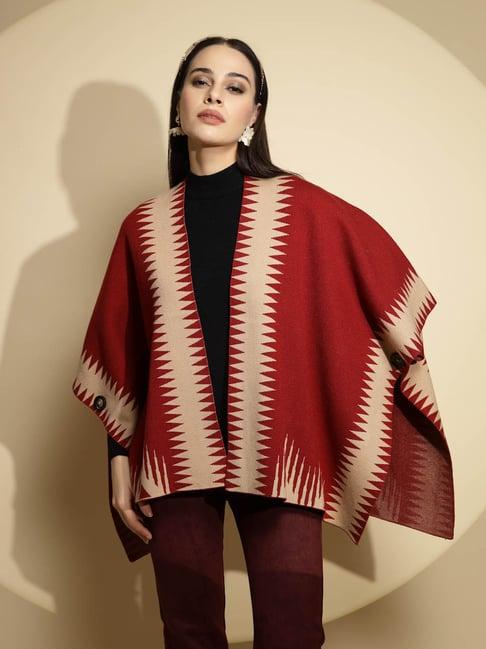 global republic red knitted shrug