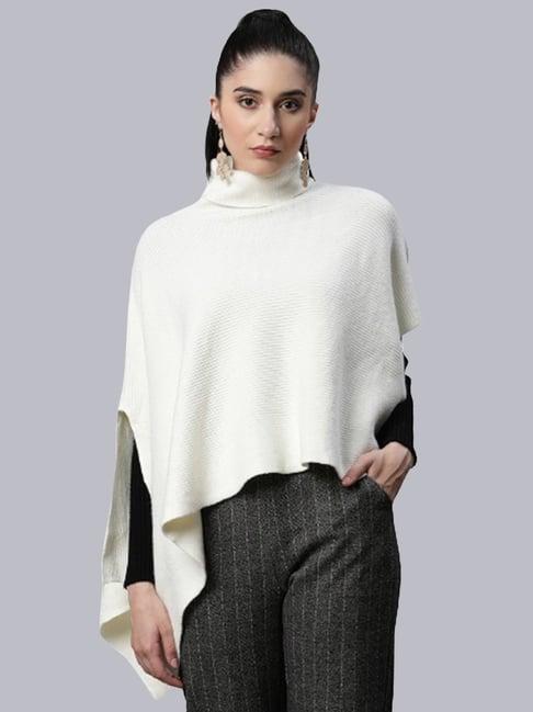 global republic white knitted poncho