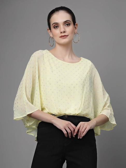 global republic yellow embellished top