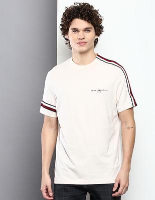 global stripe cotton polo shirt