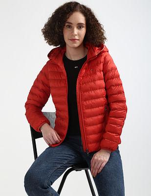 global stripe padded jacket