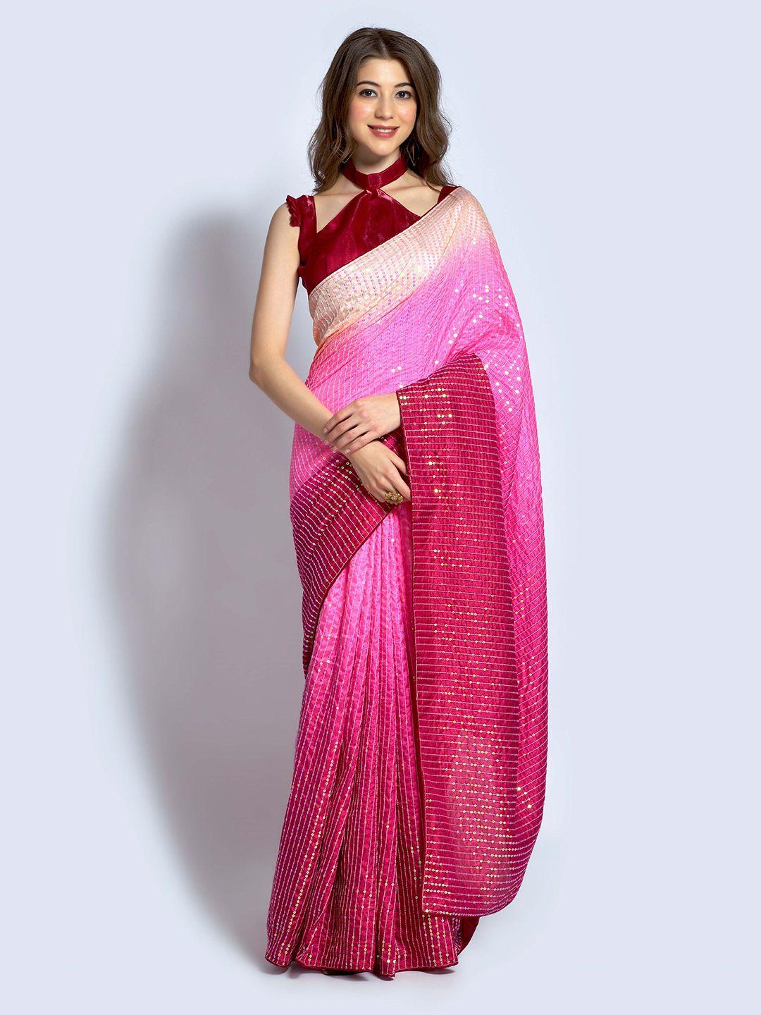 globon impex ombre sequinned saree
