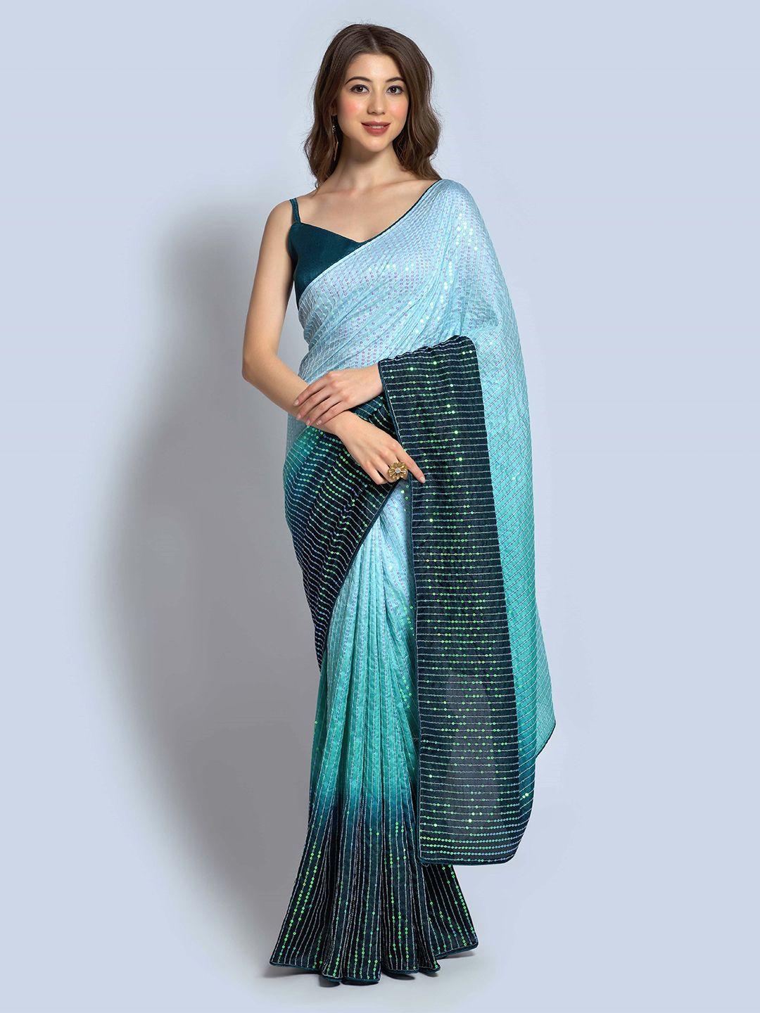 globon impex ombre sequinned saree