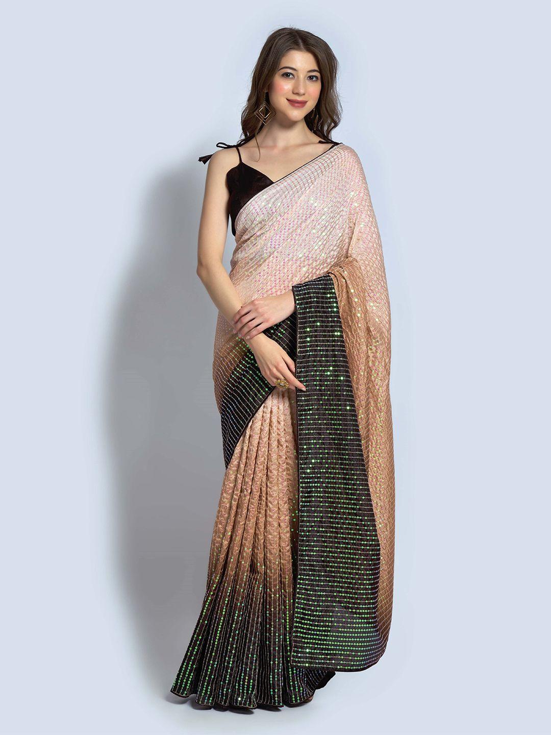 globon impex ombre sequinned saree