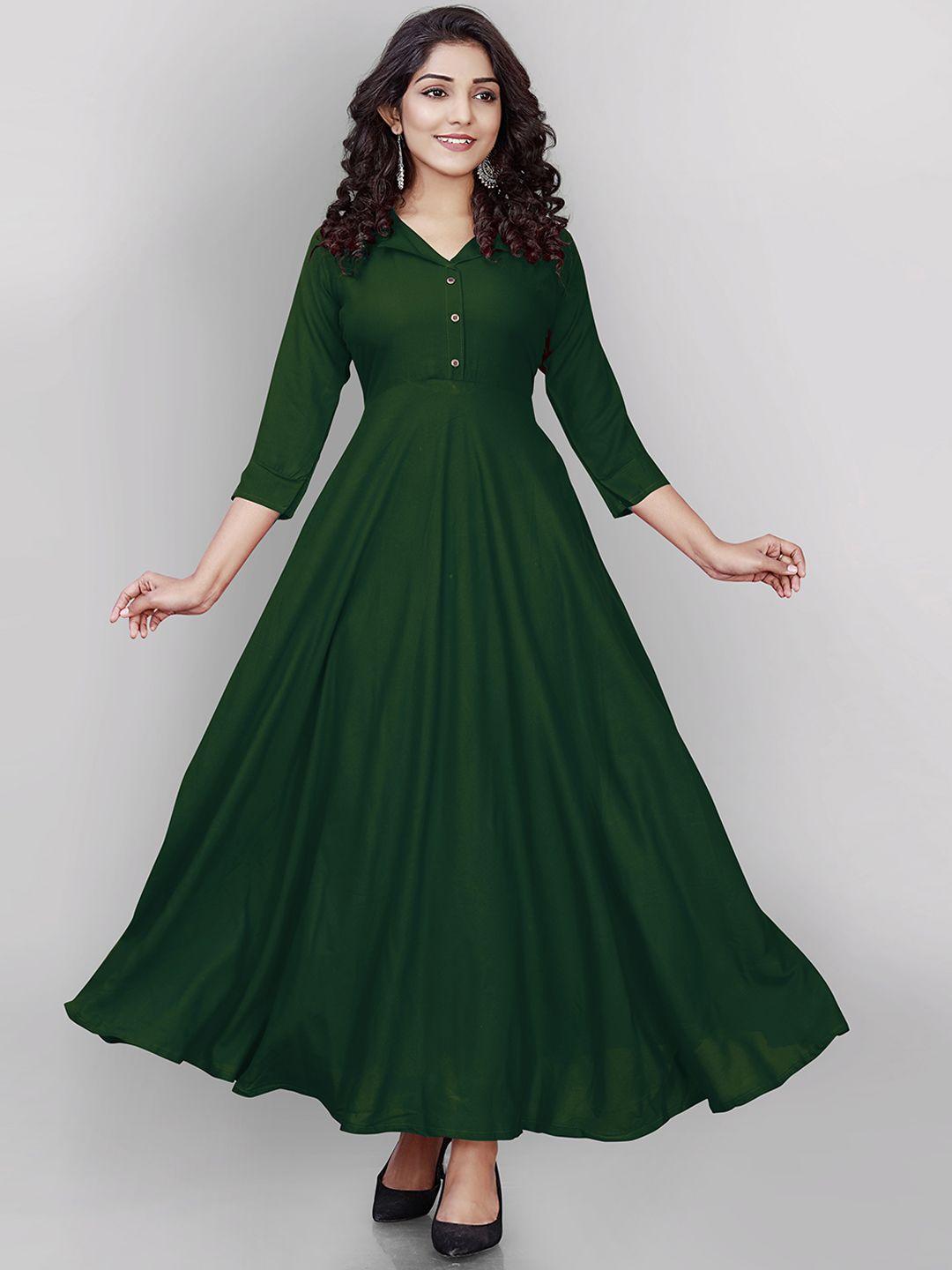 globon impex women green anarkali kurta