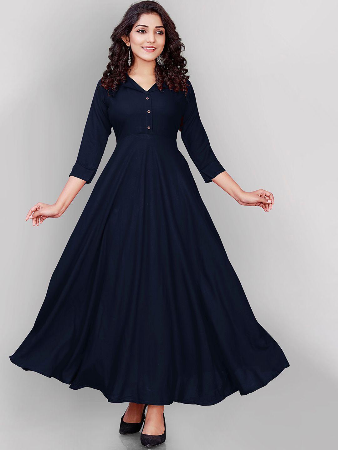 globon impex women navy blue anarkali kurta