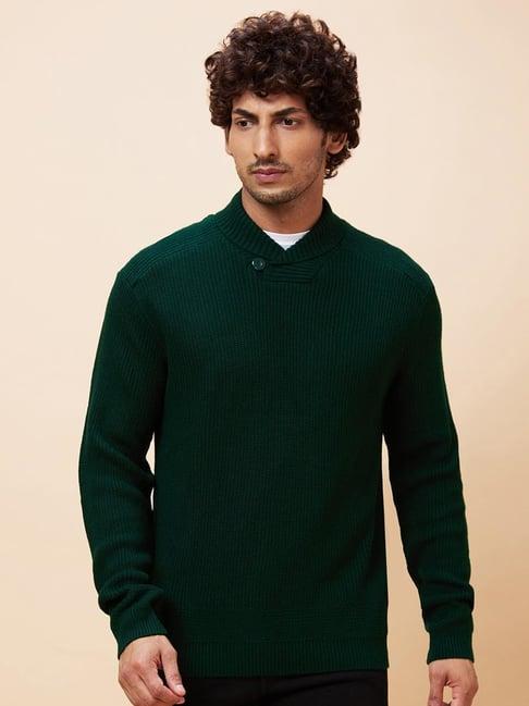globus green regular fit sweater