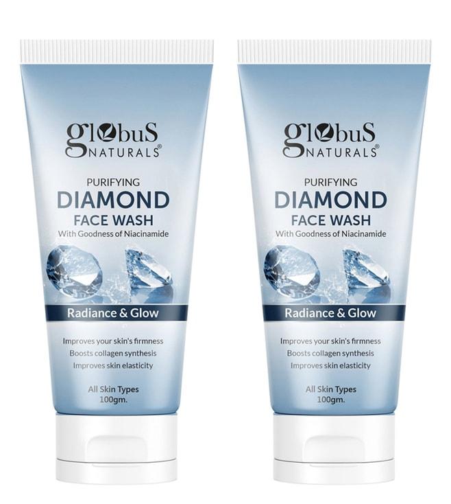 globus naturals purifying diamond face wash - pack of 2
