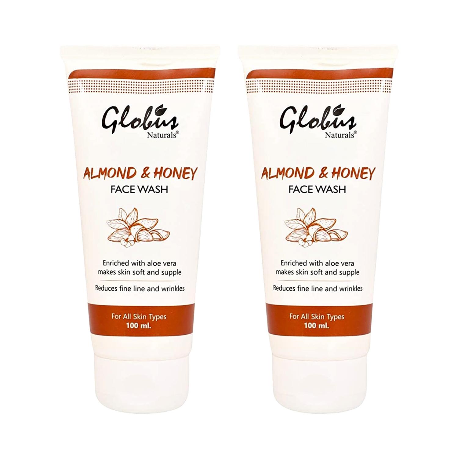 globus remedies almond honey face wash - (2 pcs)