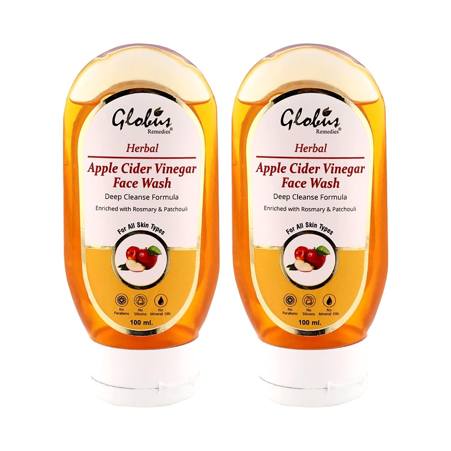 globus remedies apple cider vinegar face wash - (2 pcs)