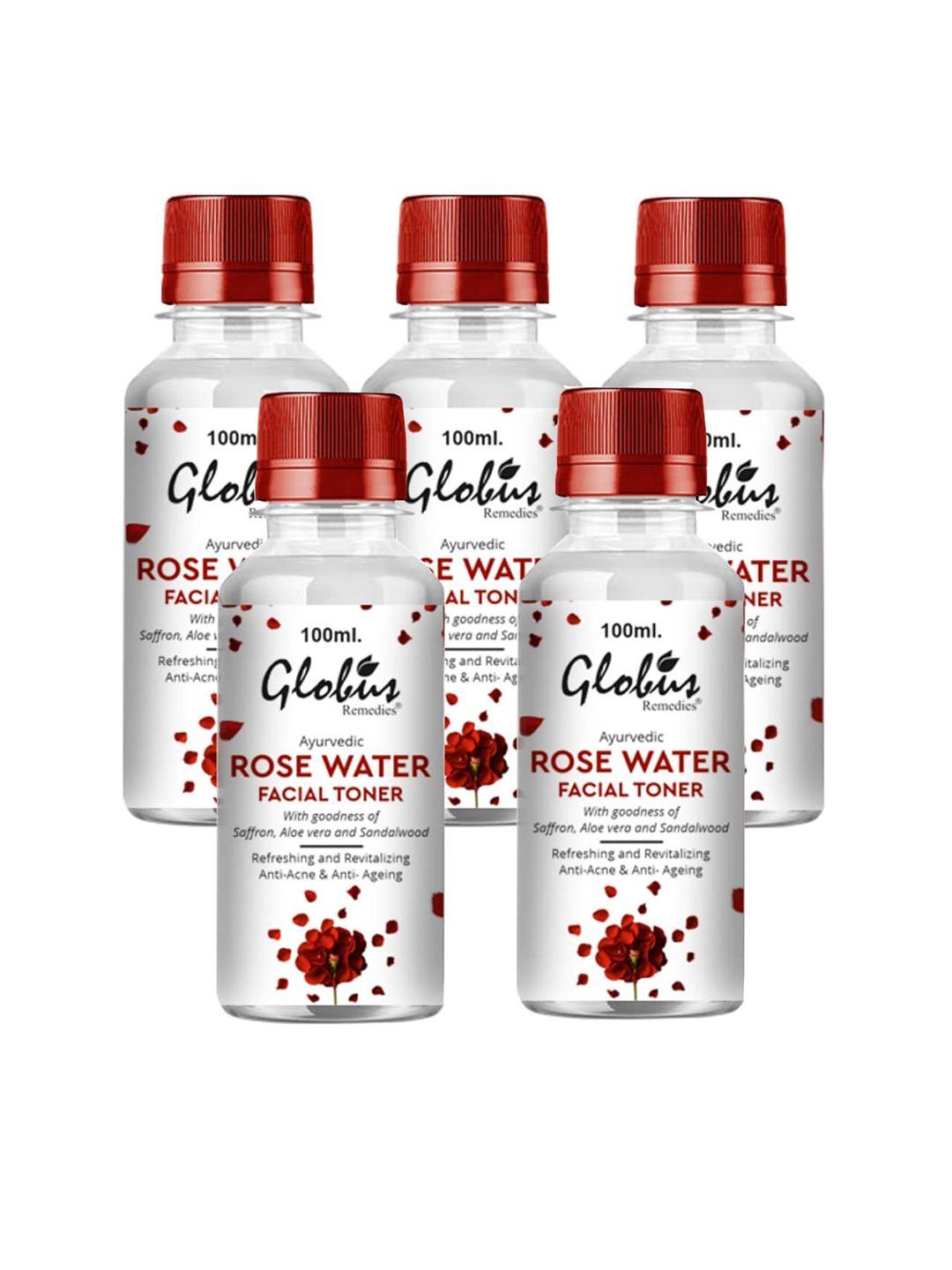 globus remedies ayurvedic rose water facial toner-100 ml each